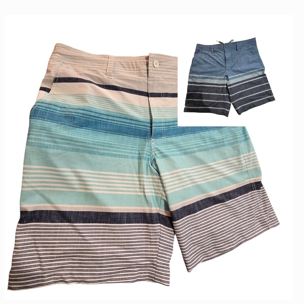 PAIR Mossimo Mens Swim Trunks 38 Swimming Shorts Hybrid Drawstring Mesh Pockets